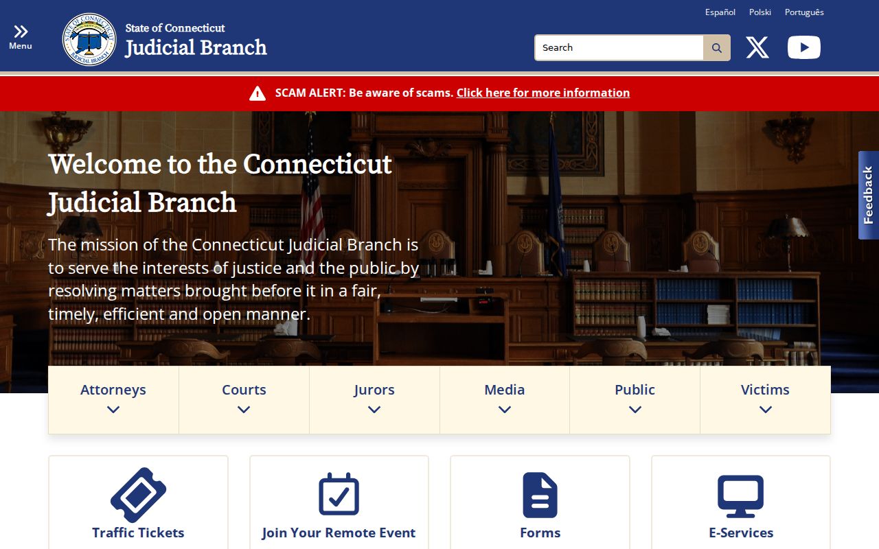Litchfield County Clerk of the Superior Court Judicial Branch records
